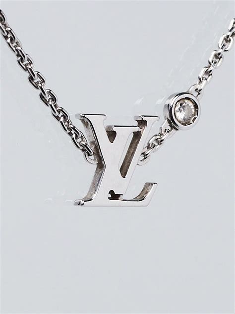 louis vuitton white gold necklace|Louis Vuitton necklace pendant.